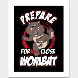 Wombats Prepare For Close Wombat Funny Humor Posters and Art